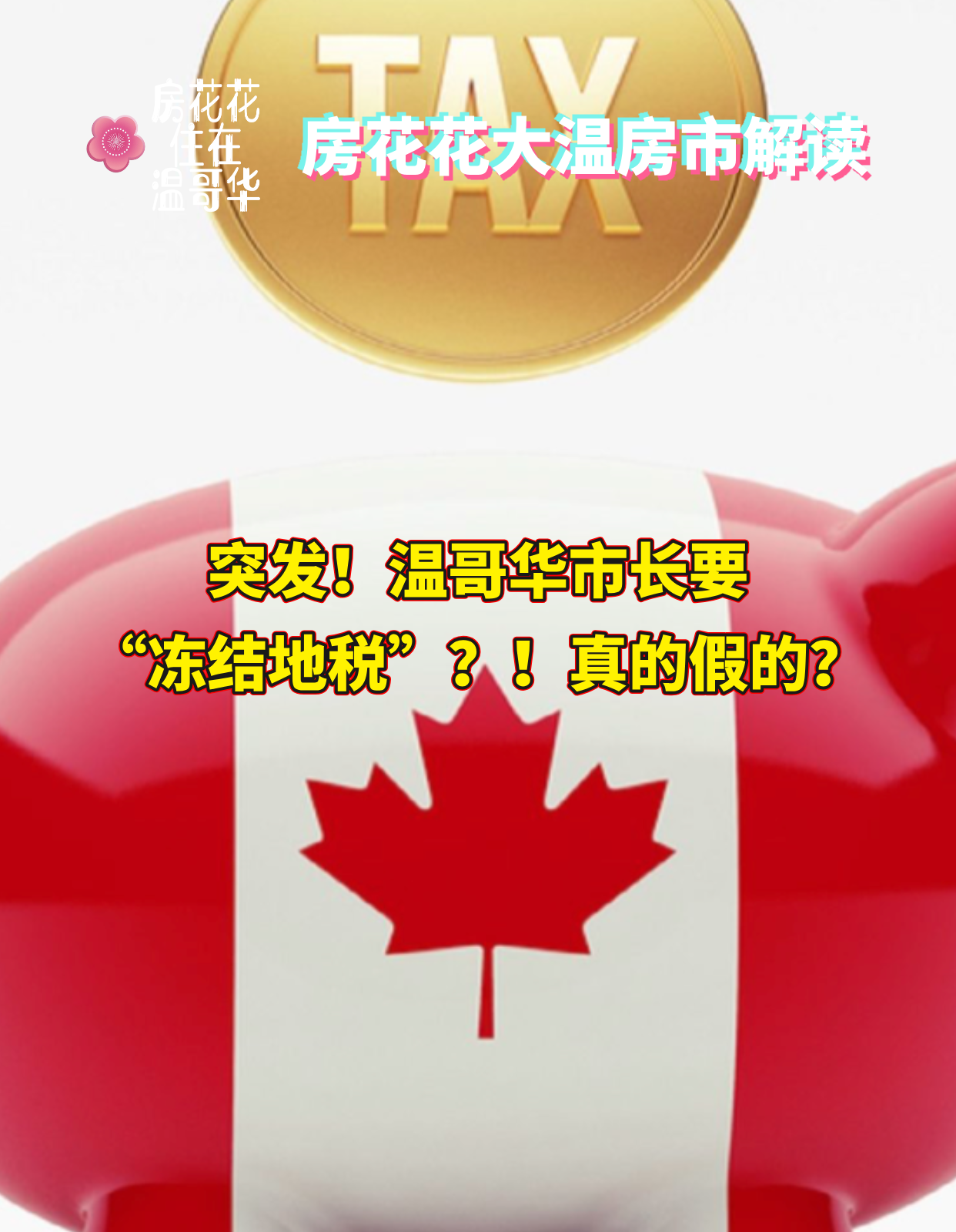 突发!温哥华市长要“冻结地税”?!真的假的?