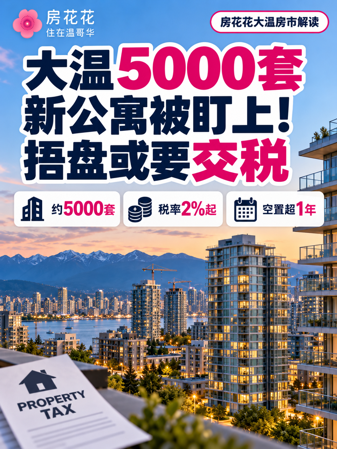大温5000套新公寓被盯上！捂盘或要交税